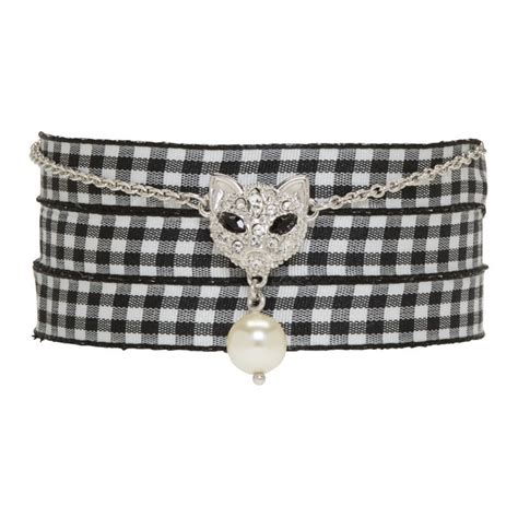 miu miu silver cat pearl charm bracelet size|miu miou bracelets.